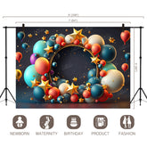 LB0628 Balloons Garland Star Backdrop